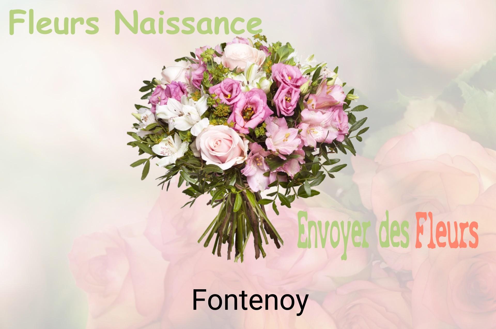 Bouquet de fleurs de naissance livré à Fontenoy