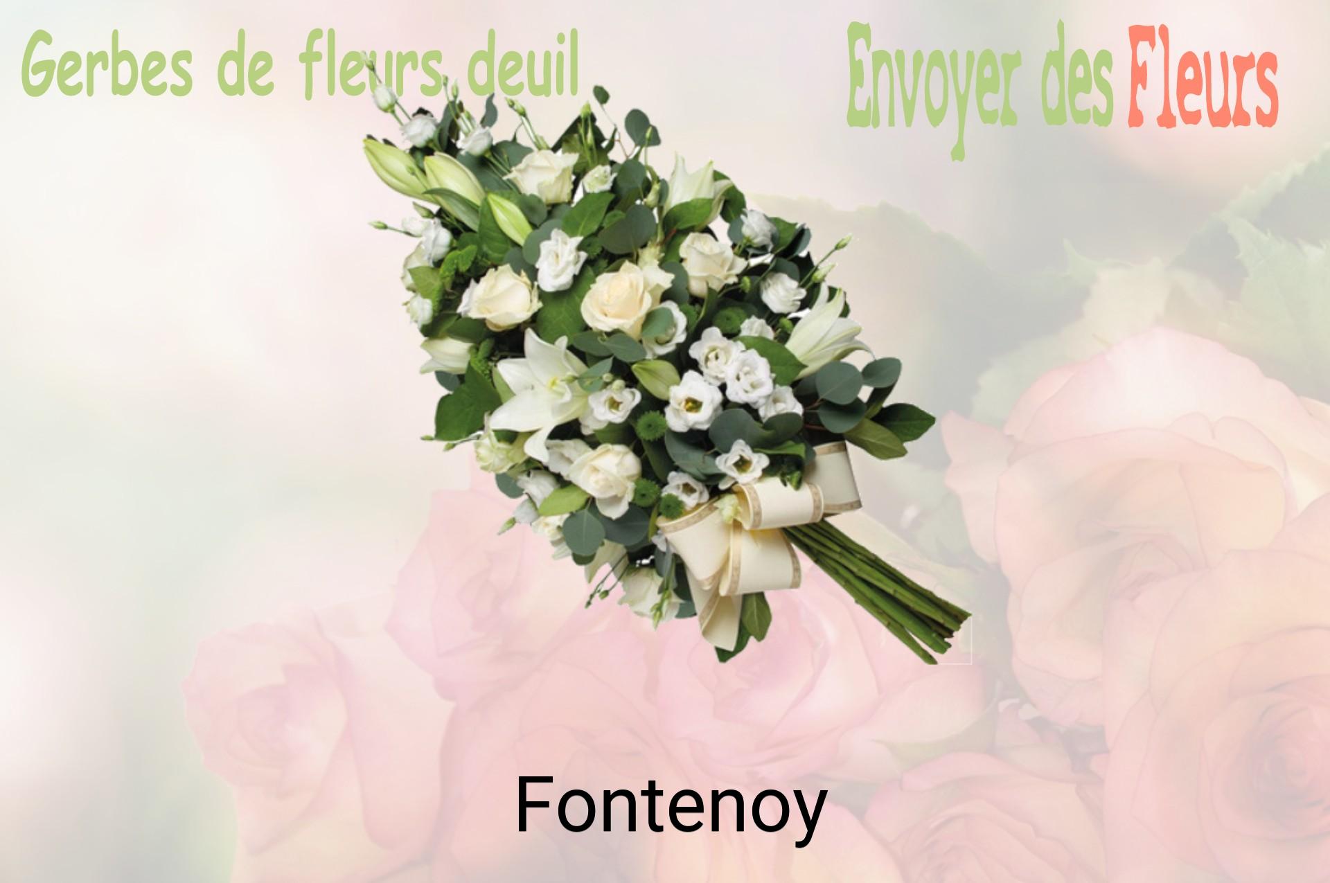 Gerbe de fleurs de deuil livrée à Fontenoy